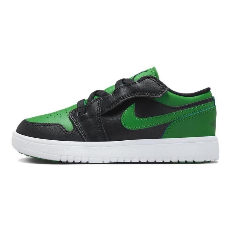 Air Jordan 1 Low Alt PS kids low-top basketball shoes black/green BQ6066-065 28