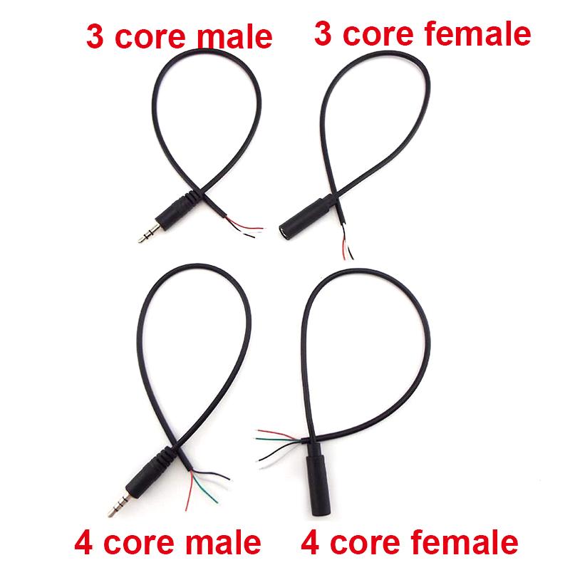 Wire Micro USB 2.0 Type-C AUX Mono Connector Power Supply Extension Cable Charger Male To Female 2-pin 4-pin Data Line