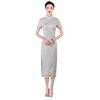 High-end silk cheongsam summer women's 1011 new daily retro new Chinese style mulberry silk dress slim fit