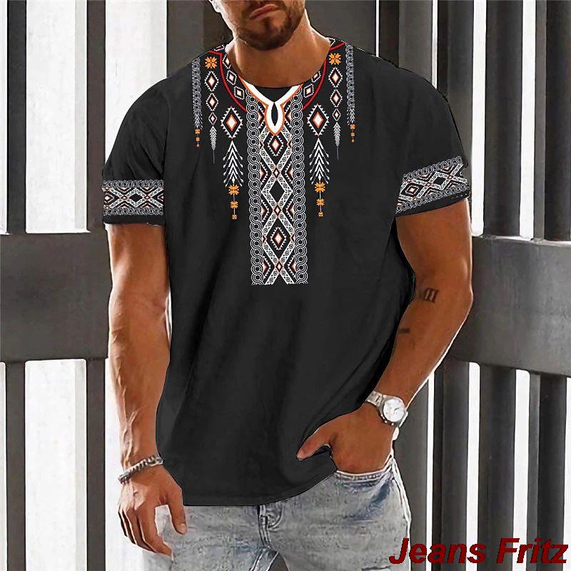 

Этнические ретро-футболки, одежда с 3D-принтом, мужские футболки с круглым вырезом, мужская летняя повседневная уличная одежда L