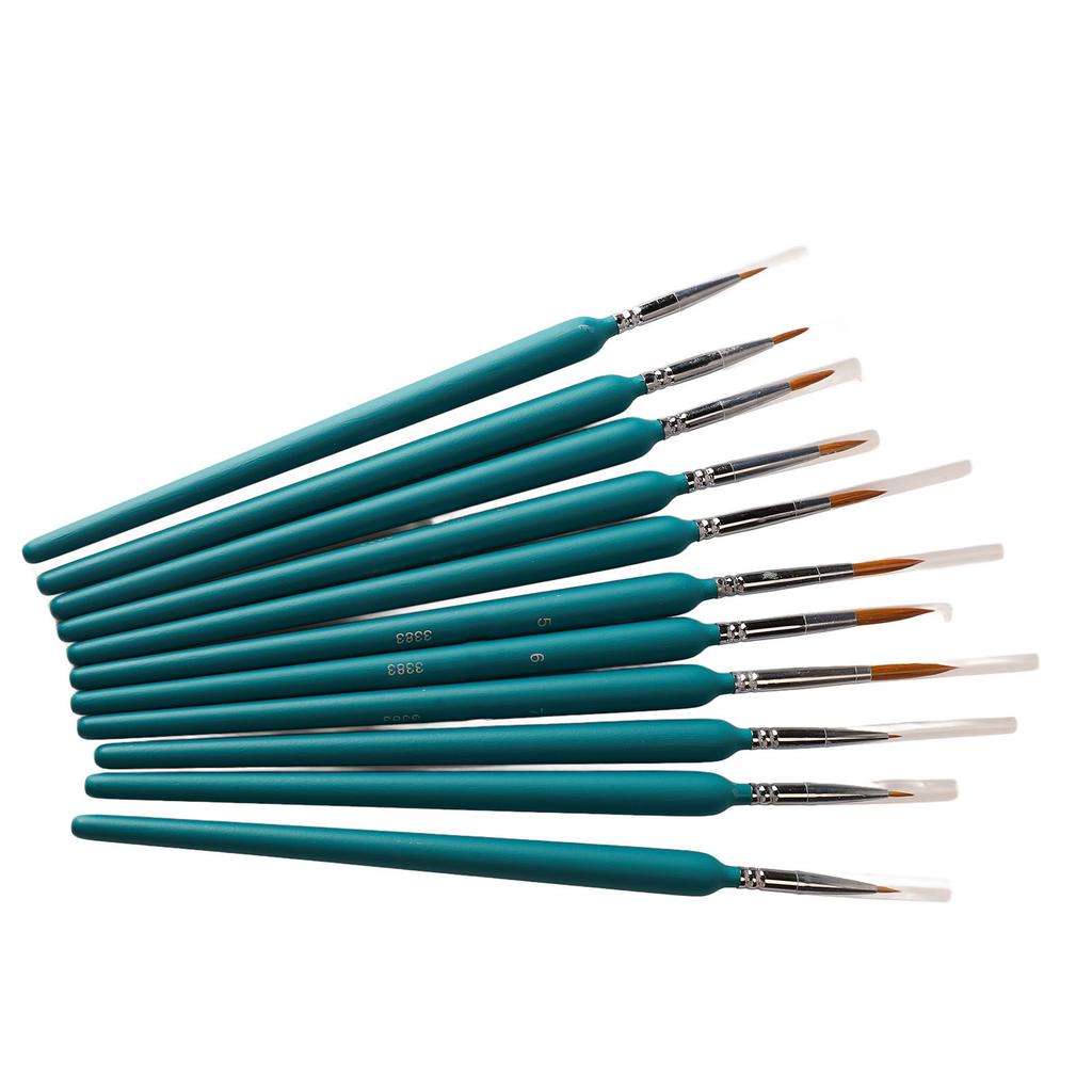 11Pcs Detail Paint Brush Set Miniature Paint Brushes Small Fine Tip Paintbrushes for Acrylic Watercolor Oil Craft Models