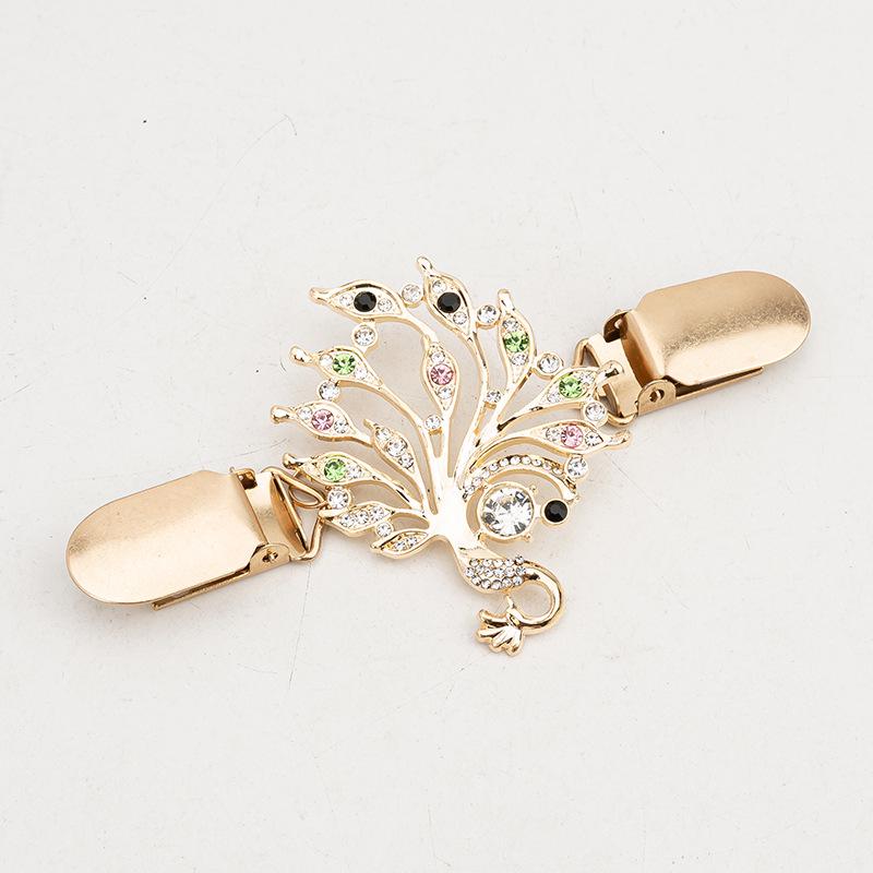 Vintage European & American Shawl Clip: Women's Diamond Sweater, Scarf, Brooch & Collar Alloy Accessories