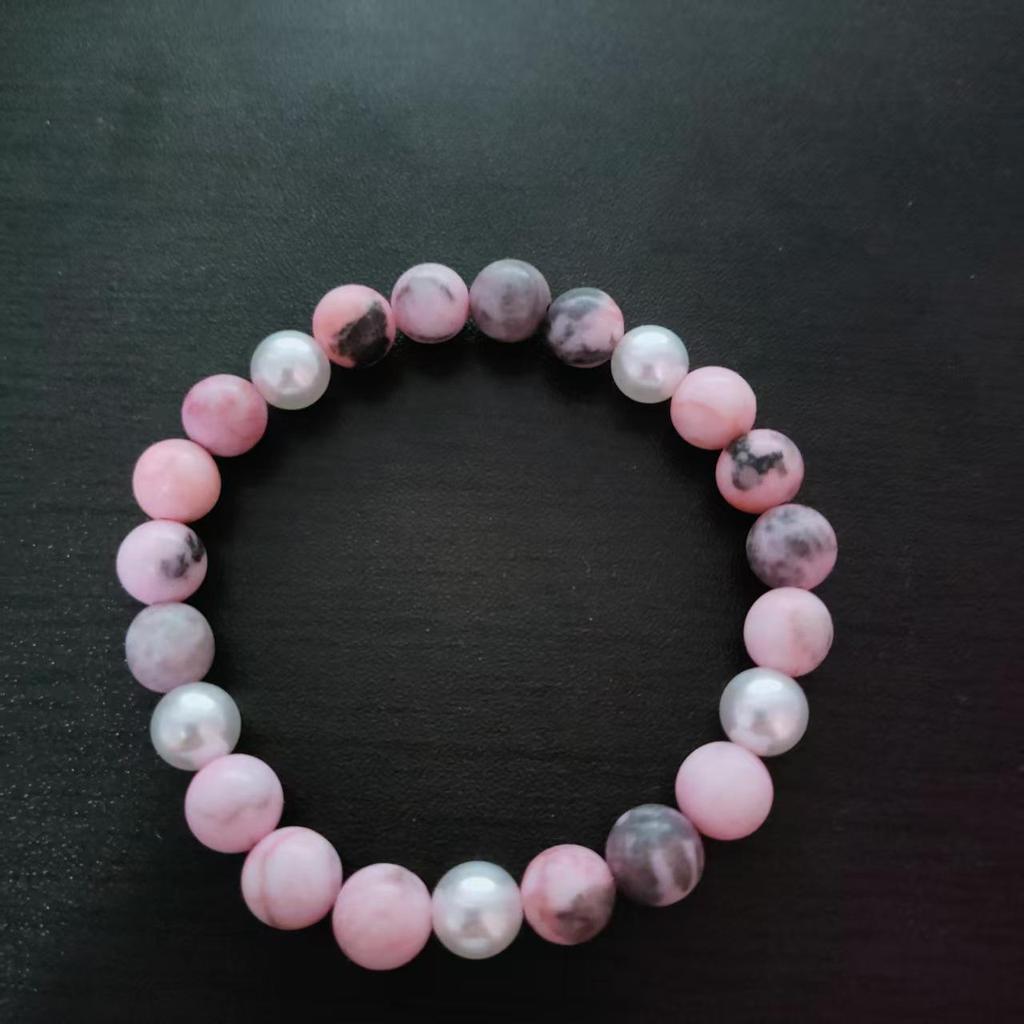 Pink Zebra Crystal Bracelet: Handmade Gift for Birthdays, Mother's Day, Valentine's, Christmas