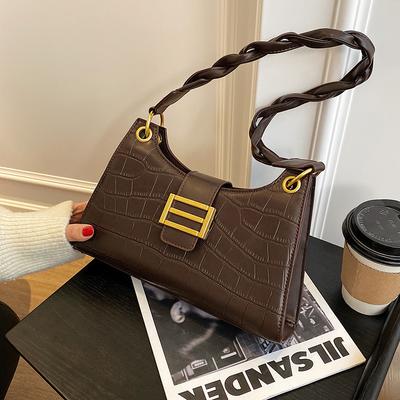 Spring And Summer Women'S Armpit Bag, Stone Pattern Baguette Bag, High-End Shoulder Bag, Temperament Versatile Messenger Bag Women