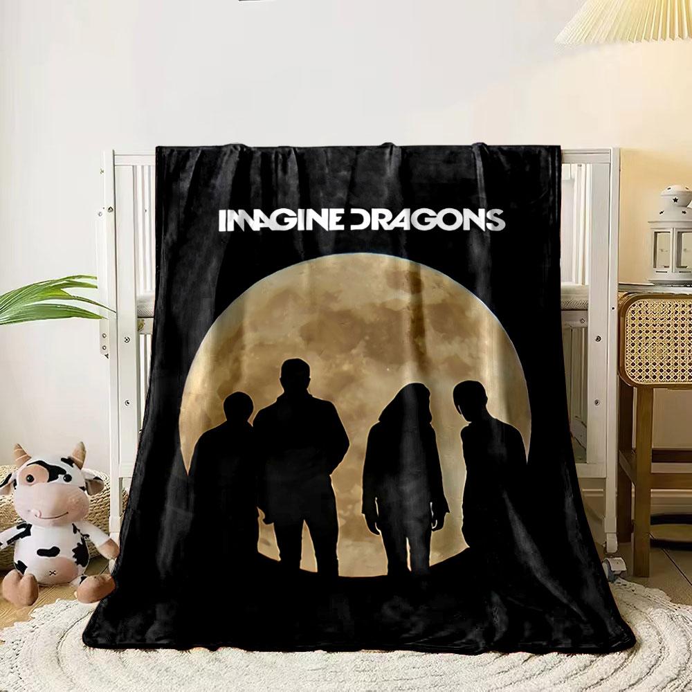 Silhouetted figures in front of a large full moon with bold text above. for all seasons blanket lunch break throw gift 80cm x 120cm