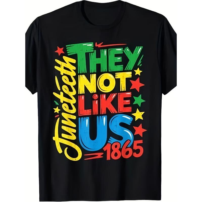 

Men S T-Shirt | Graphic Tee Featuring The Slogan They Not Like Us , Retro Print, Comfortable Casual Short Sleeves, Round Neck Top for All Seasons S чёрный