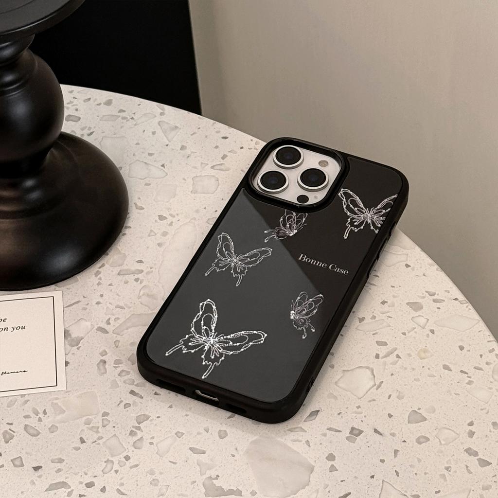 Gilt Ins Butterfly Iphone17 Apple 15promax Mobile Phone Case 13/14 Glass 12 Suitable for 16plus High-quality Mobile Phone Case