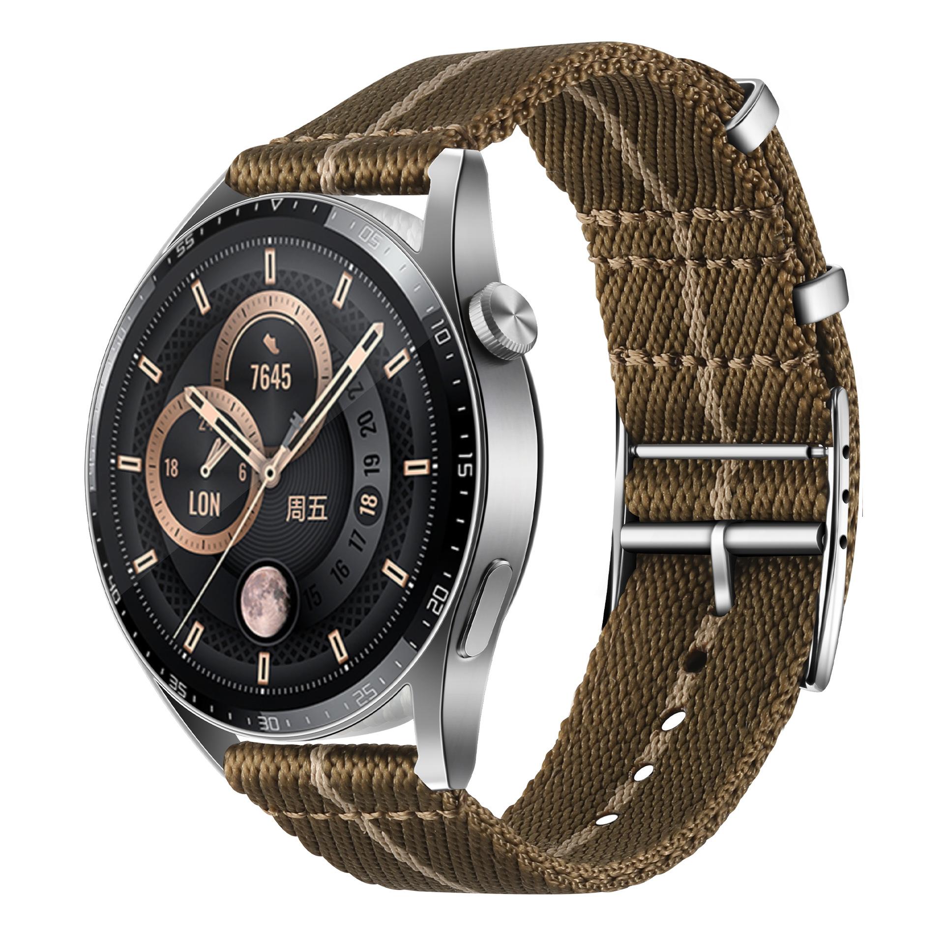 

Ремешок для часов из нейлона для Huawei Watch 3 pro GT3 GT2 42 мм 46 мм для Mi Watch S1 Pro/Watch color 2 20 мм 22 мм ремень браслет Correa For Huawei GT 46mm