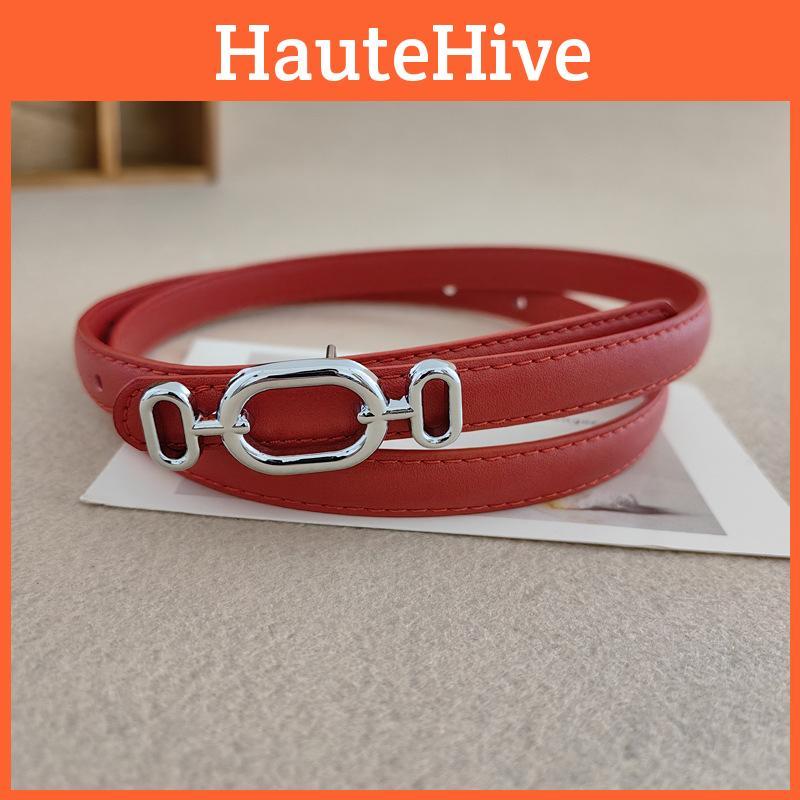 Belt Retro Womens With Oval Shaped Metal Buckle Decoration For Daily Office And