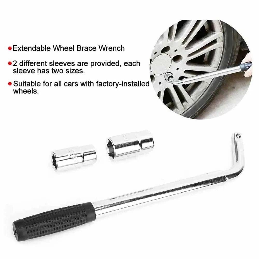 With Double Ended Sockets Nut Telescoping Lug Wrench Set Car Tire Wrench Car Tire Repair Tool