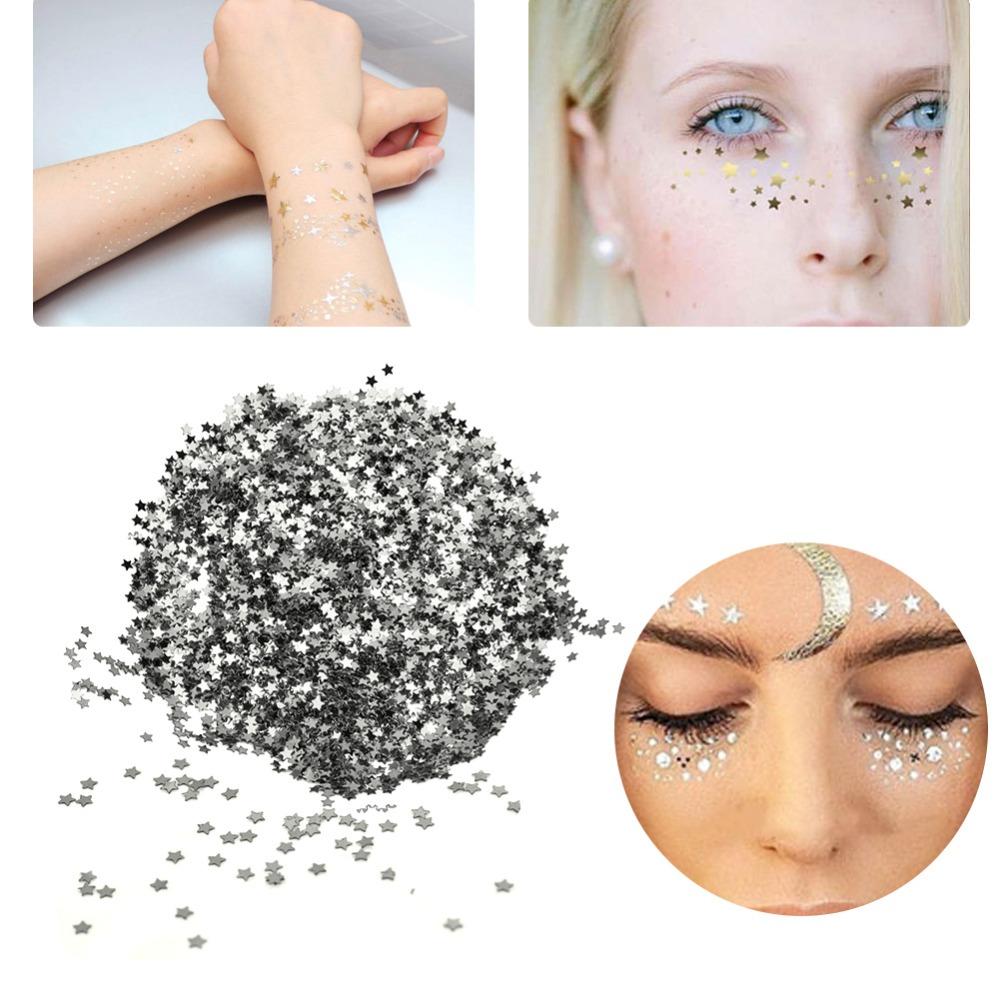 100g No Hole Design Star Confetti Foil Material Metallic Confetti Sparkle Star Sequins  DIY Crafts