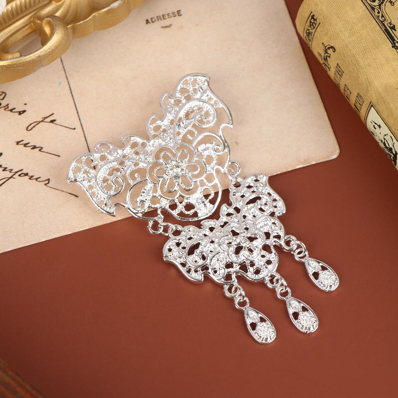 

Exquisite Lady Corsage Fashion Tassel Brooch Hollow-out Style Versatile Bride Clothing Accessories