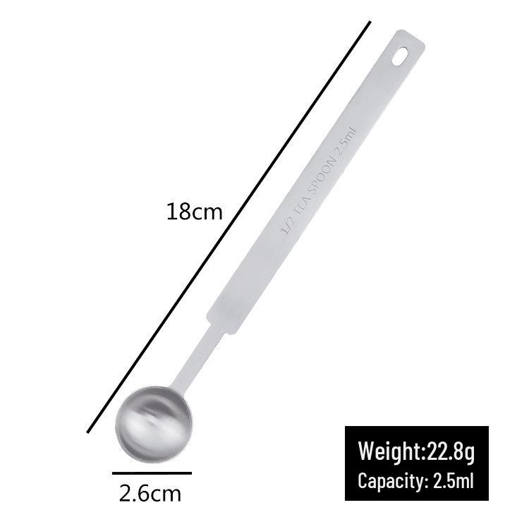 Stainless Steel Measuring Spoon Set with Precise Scale for Baking and Coffee