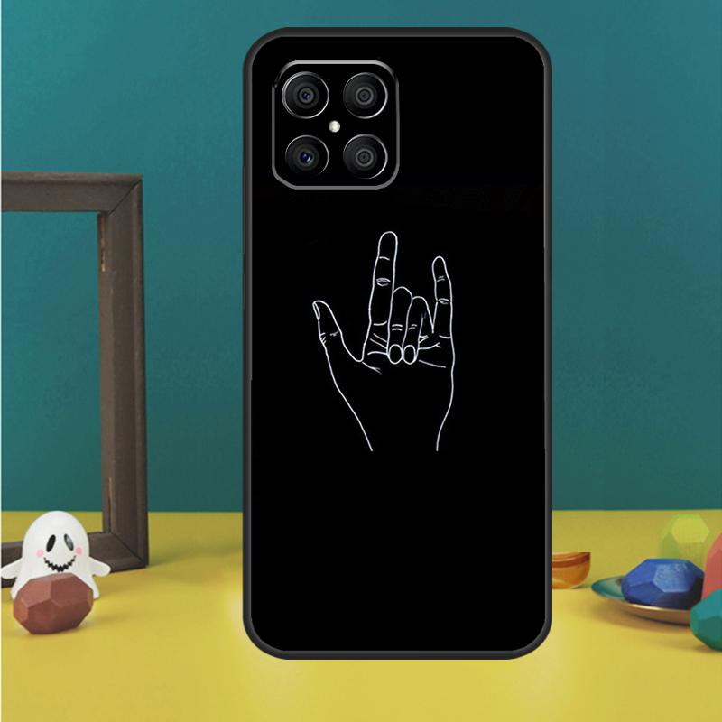 Rock Roll Skull Case For Honor Magic 5 6 7 Lite Honor 200 Pro 50 70 90 Lite X9b X9a X8b X8a X8 X9 X9c Cover