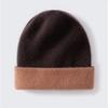 New Cashmere Hat% Pure Cashmere New Color Matching Warm Bag Head Ear Protection Knitted Hat