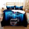 Printed Trucks Scania Duvet Cover Pillowcase Bedding Set Childrens Decor Bedroom