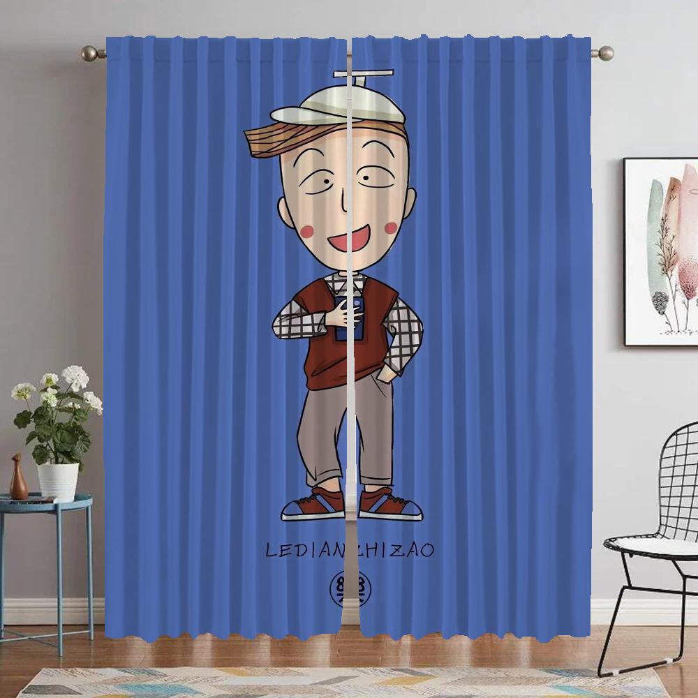 Blackout Curtain for Room 2 Panel Chi-bi Maruko Anti-mosquito Curtains Tulle for Bedroom Halloween Decoration Shades Partition