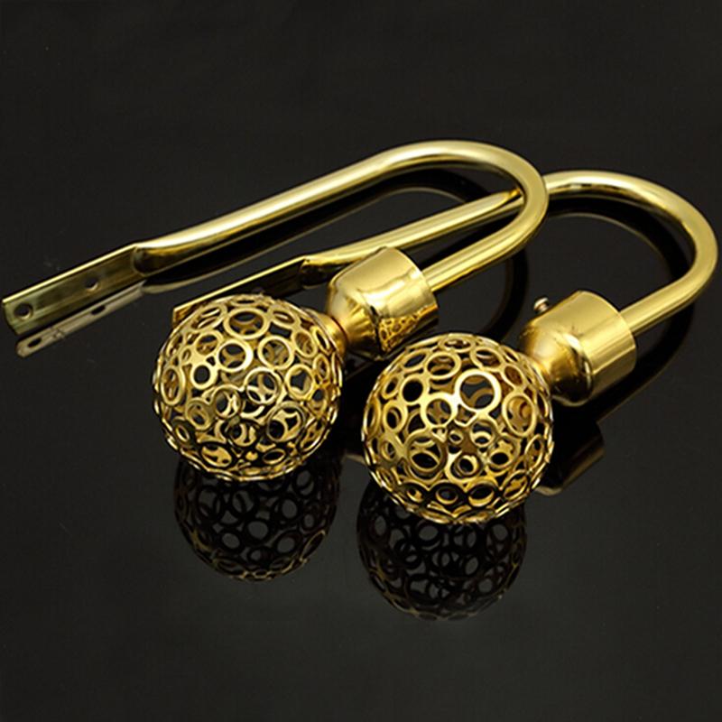 1Pcs New Large Stylish Curtain Hold Back Metal Tie Tassel Arm Hook Loop Holder U Shaped Round Window Wall Decoration Hanger 2023