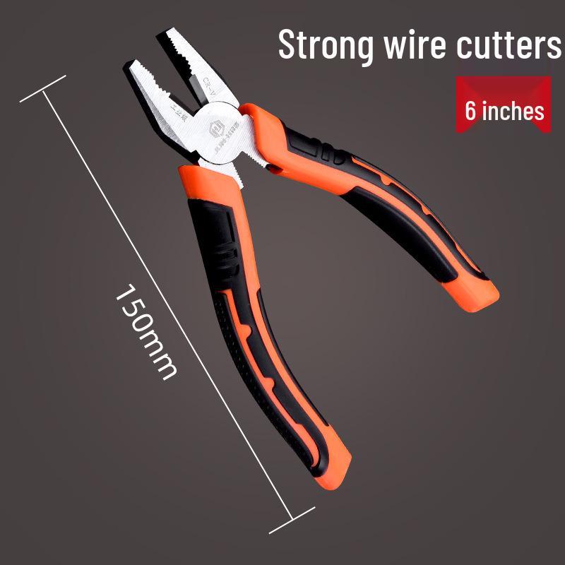 8" & 6" Industrial Grade Needle-Nose Pliers & Wire Cutters - High Hardness, Multi-functional, Household Angled Cutters.