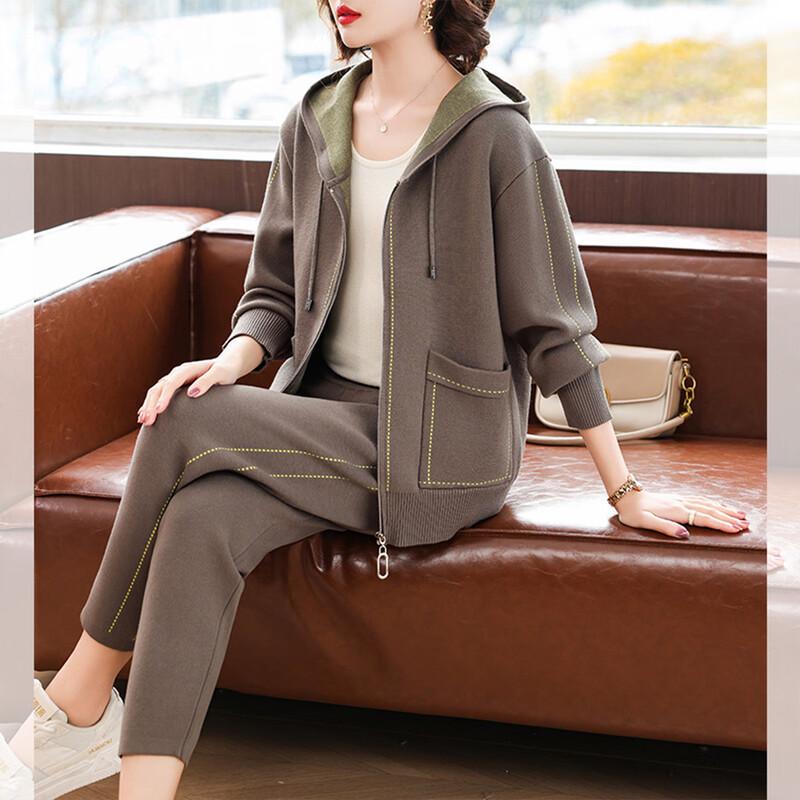 

Qianlian Women s Autumn Hooded Tracksuit 2XL