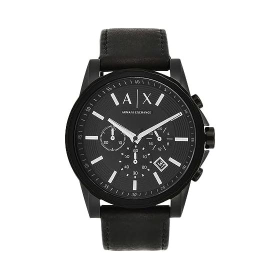 Armani Exchange Watch Men s Analog Leather AX2098I