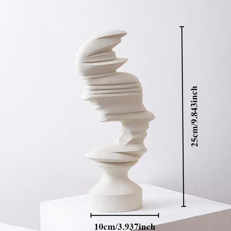 

Скандинавский стиль Домашний декор Абстрактная скульптура человеческого лица Статуэтка Украшение Внутреннее помещение Гостиная Офис Декорация Ручная работа Подарок белый