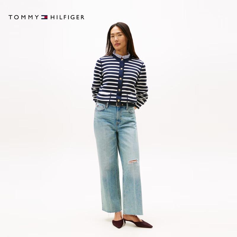 Tommy Hilfiger Women's Reversible Round Neck Knit Cardigan