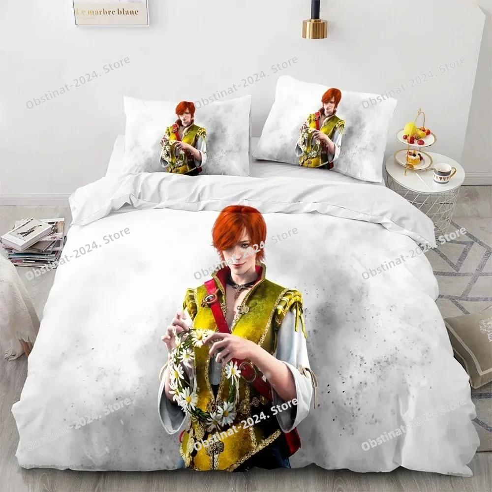 3D Printed The Witchers Printed Bed Set Duvet Cover Pillowcase Bedding Set Bed Linen Sheet Quilt Cover Full Queen King Size