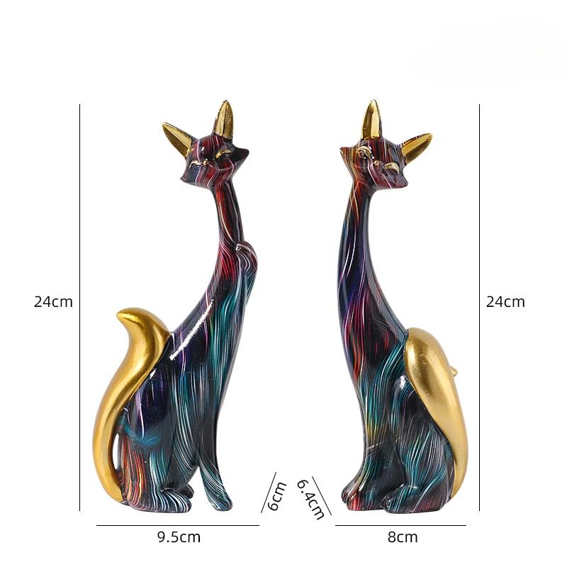 Sztuka Nordycka Malarstwo Olejne Miłośnik Graffiti Lis Dekoracja Biuro Gabinet Żywica Abstrakcyjne Ozdoby Figurki Sypialnia Biurko Rzeźba