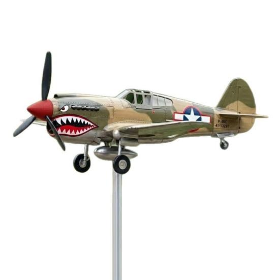 Mouth Warplane Wind Spinner Metal Weather Vane Kinetic Shark Fighter Windmill Sculpture