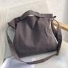 Solid Color Printed Canvas Large Bag, Canvas Shoulder Crossbody Bag, Large Capacity Tote Bag, Travel and Commuting Storage Bag