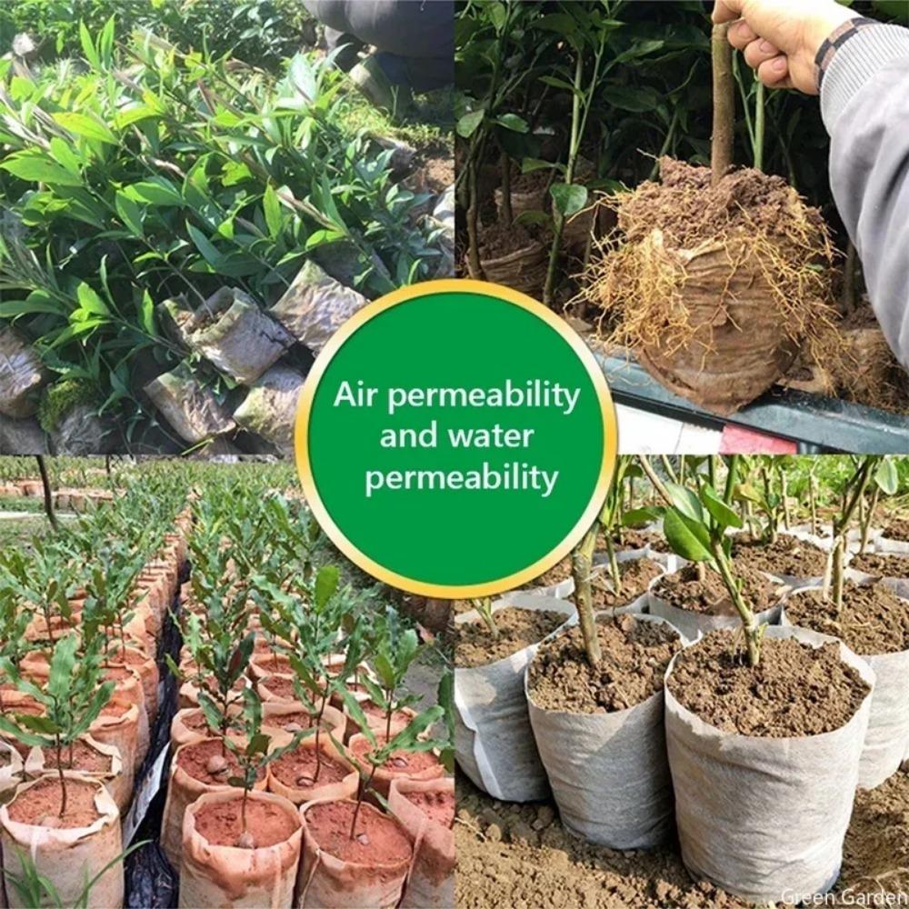 200Pcs Biodegradable Nursery Bag Plant Grow Bags Non-Woven Fabric Seeds To Sow Flower Pots For Home Garden Accessories Tools