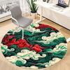1PC Clouds, Traditional Pattern Office Round Rug, Non slip, Soft and Durable Office Rug for Interior Decoration, Perfect for Office