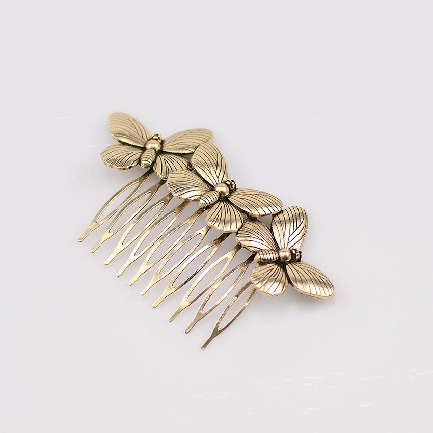 Fashion Jewelry Vintage Hair Clip Silver Color Gold Color Punk Leaves Comb Hairpins Women Girls Party Accessories Alloy Clip Hai