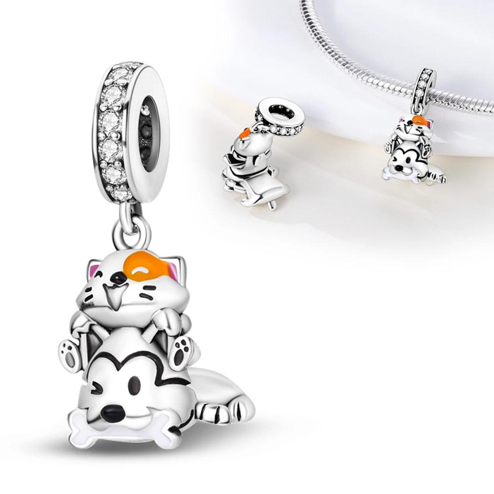 

Cute Cats and Dogs Bead Charms copper Authentic Bead Charms Compatible With Authentic Charm Bead Charms Bracelets Bead Charms Jewellery Gifts for Wome