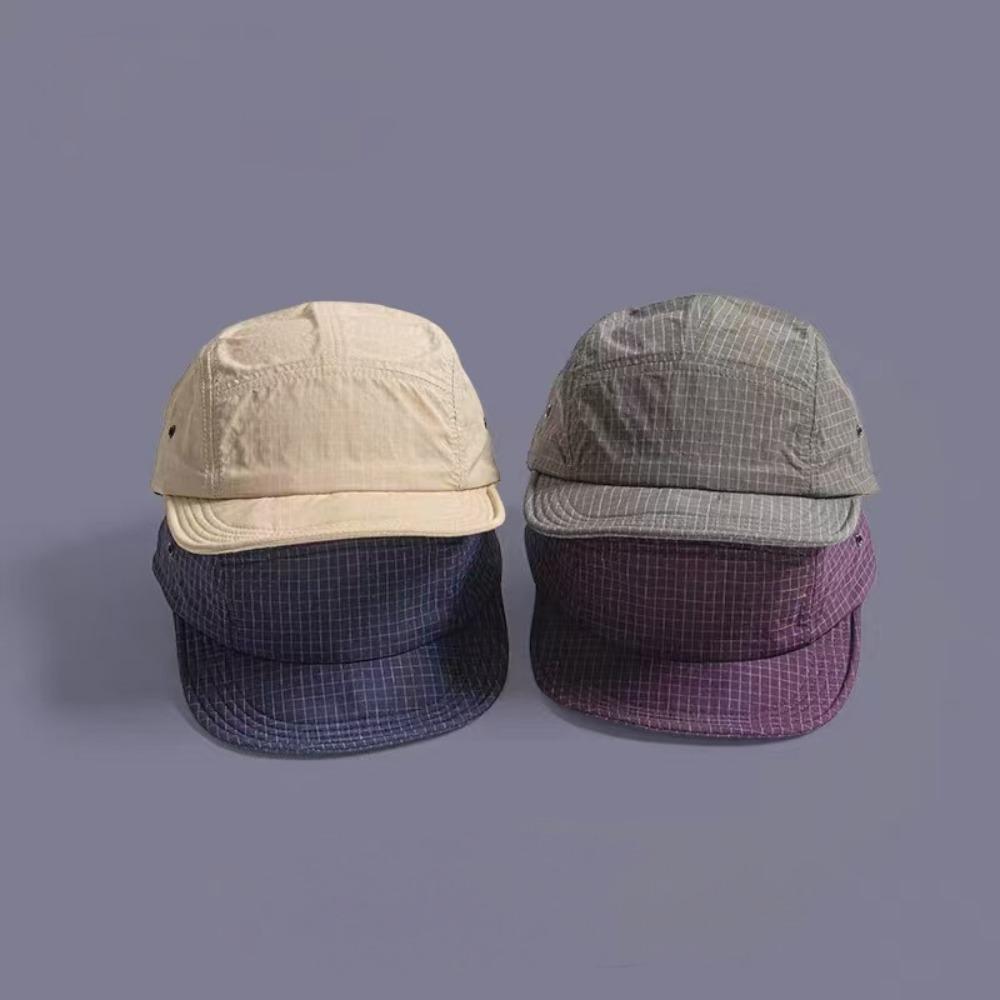 Short Brim Minimalist Cap Quick-Dry Mesh Fabric Vintage Style Unisex Fashion Outdoor Hat for Camping Hiking Activities
