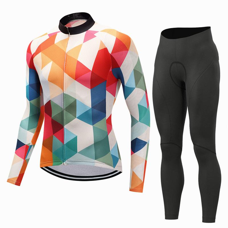 Cycling Suit Spring and Autumn Long Sleeve Suit Men's Mountain Bike Equipment Cycling Suit Suit