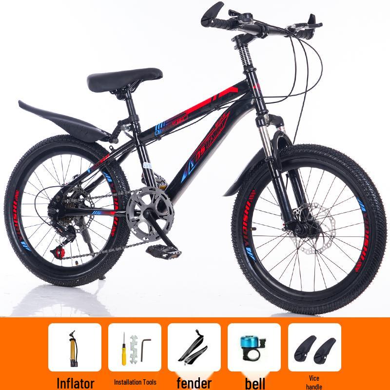 Children's Mountain Bike: Variable Speed, Disc Brake, Ages 6-12, Suitable for Boys, Girls, and Teens