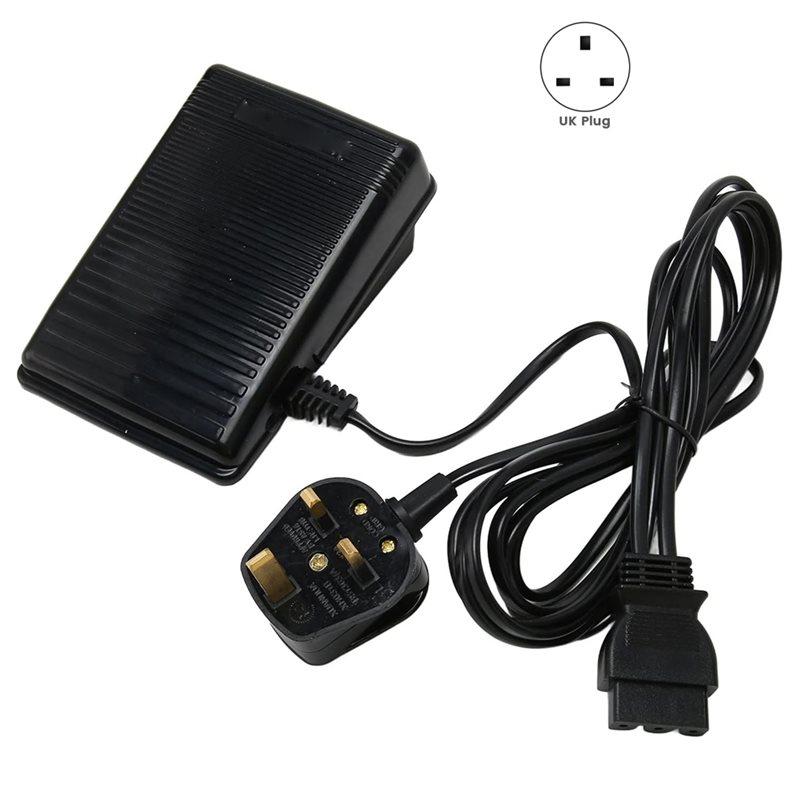 Premium-Nähmaschinen-Fußpedal 220V Anti-Rutsch-Design, Einfach zu installieren für altmodische Nähmaschinen UK-Stecker