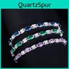 Cubic Wwj Royal Blue Trendy Zirconia Tennis Bracelet