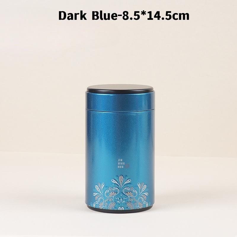 Large Capacity Tea Tin Can Box Tinplate Sealed Jar Packaging Box Metal Round Tank Dry Nut Candy Storage Container Gift Case