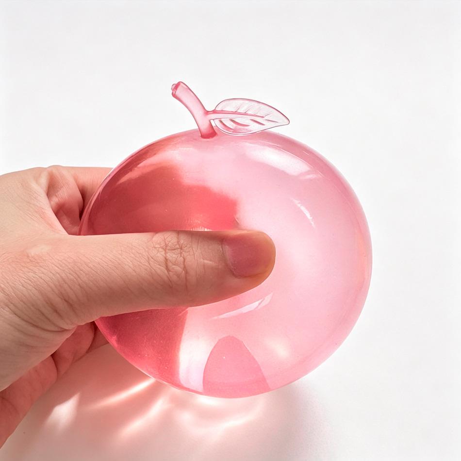 Apple Squishy Toy Simulation Steamed Bun Trendy Funny Prank Stress Relief Ball Decompression Toy for Kids Gift