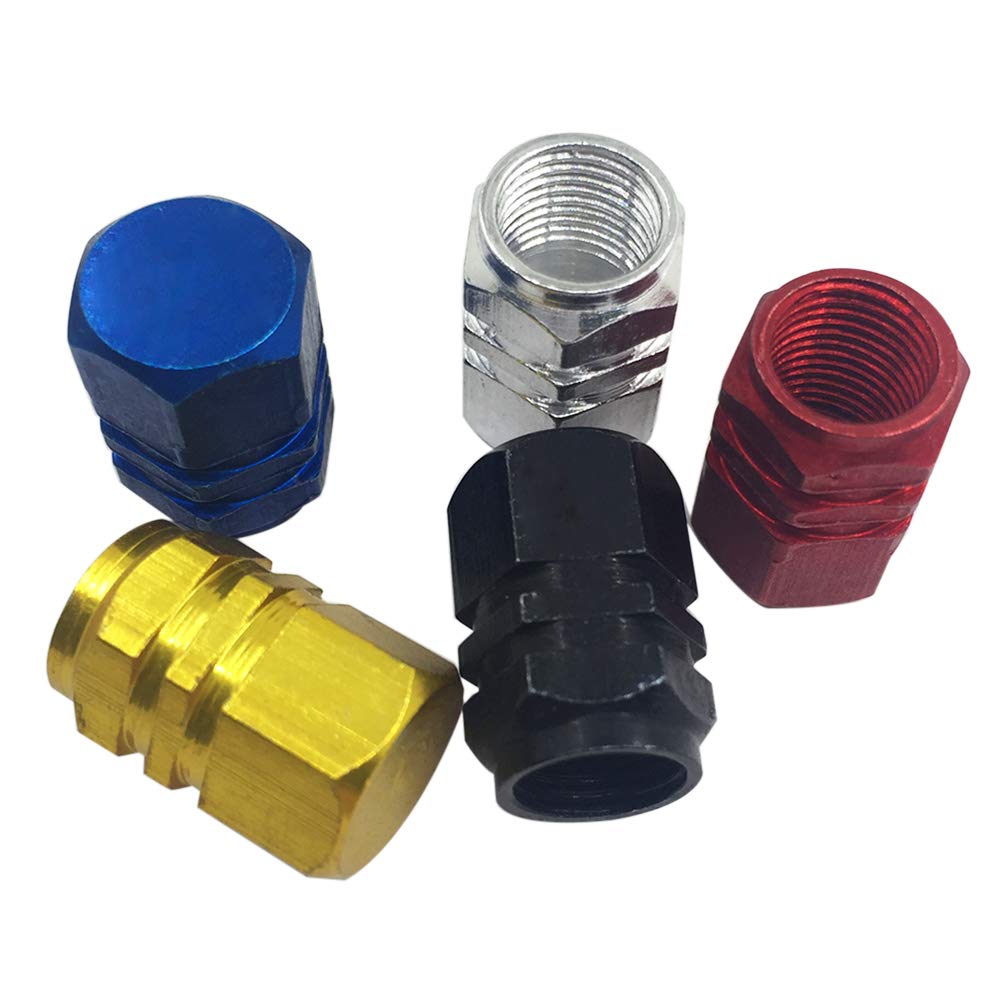 25 Valve Stem Caps, FineGood Aluminum Alloy Tire Valves Dust Cap for Car, Motorcycle,