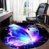 1pc Butterfly Fantasy Office Round Area Rug,  Mat Suitable ForOffice, Under Office Chairs Bedroom Living Room Home Decor, Room Deco