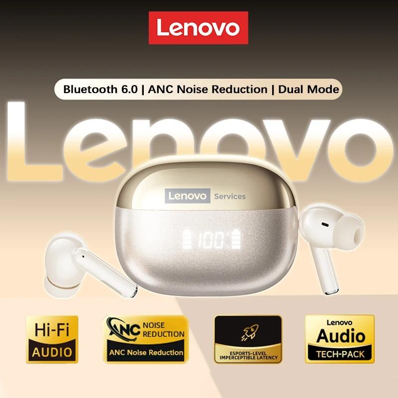 Original Lenovo LE232 ANC Noise Cancelling True Wireless Earphones Bluetooth 6.0 Gaming Headphone LED Digital Display In Ear HiFi Stereo Bass Earbuds