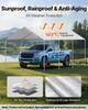 Carport Replacement Canopy, 3 x 6 m Potable Garage Tent Top Tarp, UV-Resistant & Waterproof Car Shelter Tarp, Heavy Duty Car Port Cover with Ball