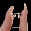 Banyan Tree S925 Silver Asymmetrical Geometric Love Ring - Light Luxury Design for Women, New Trend Index Finger Jewelry
