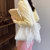 Small fresh lace flower canvas women's new summer large-capacity underarm shoulder tote bag