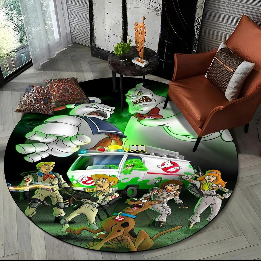 26 Style New G-Ghostbusters Horror Movie Cartoon Round Carpet Rug for Bedroom Living Room Sofa Decoration,pet Decor Floor Mat
