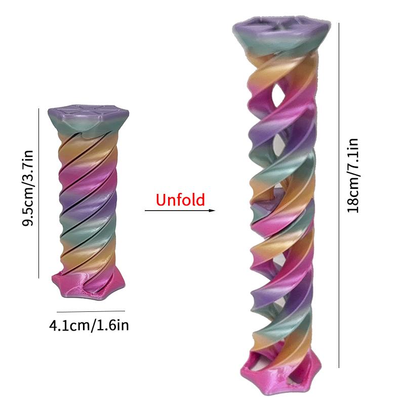 3D Printed Rotating Pyramid Toy 3d Spiral Cone Release Pressure Toys Desktop Accessorie Printed Through Pyramid Spiral Cone Toy